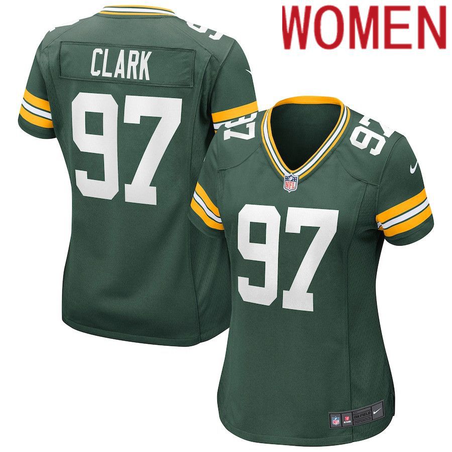Women Green Bay Packers #97 Kenny Clark Nike Green Game NFL Jersey